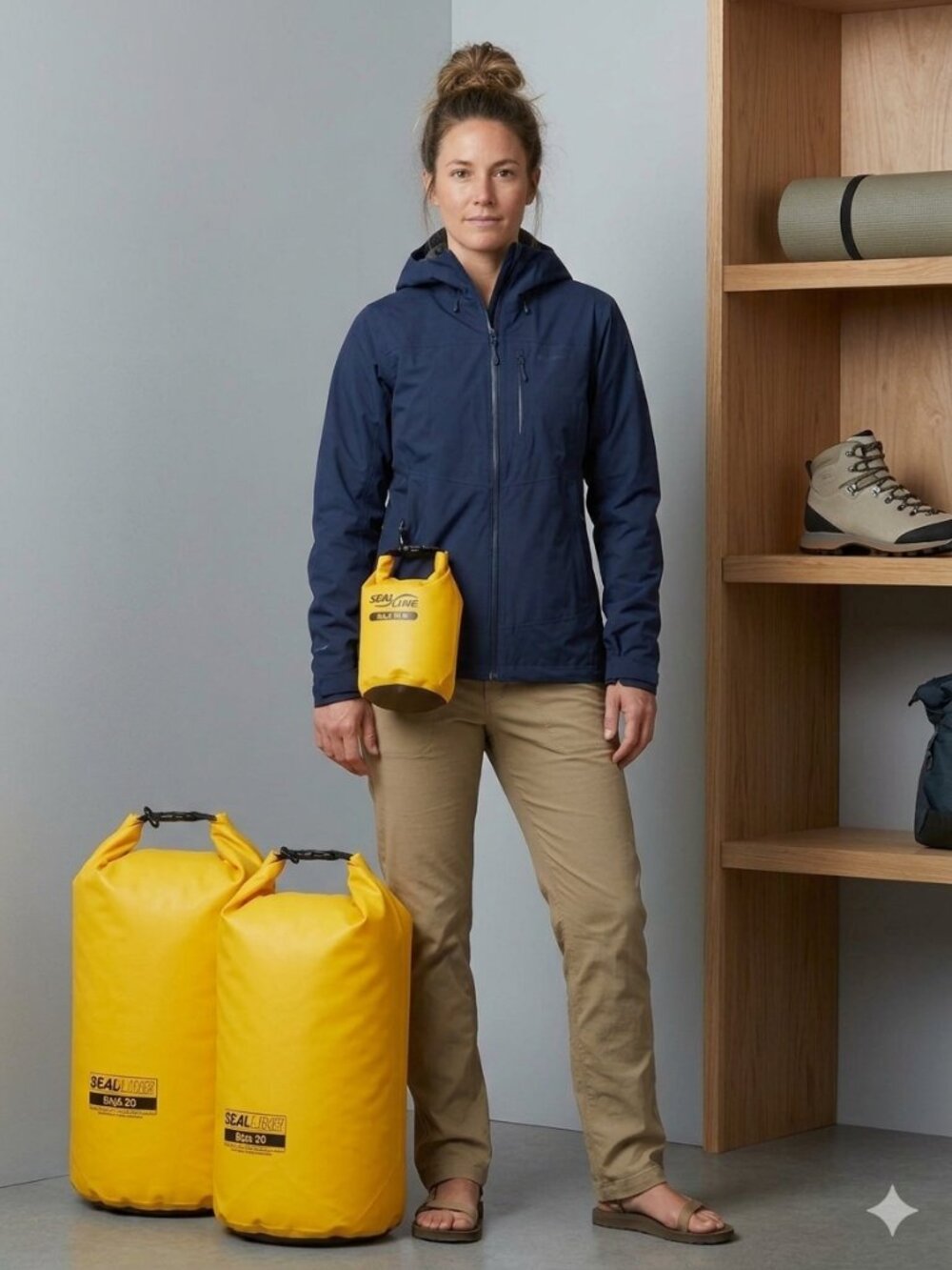 SealLine Dry Bag Set of 3 Yellow Sailor Accessories Bundle|Cascade Design USA